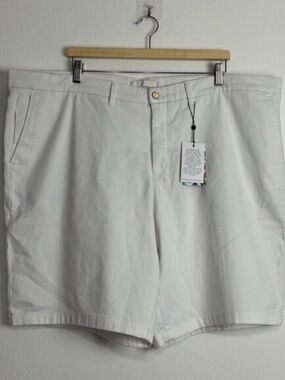 NWT Robert Graham Men Classic Fit Shorts Off White Size 44 Bermudas Cotton